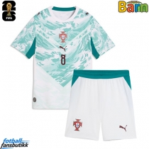 Portugal Bruno Fernandes #8 Bortedraktsett Barn EM 2024 Kortermet (+ Korte bukser)